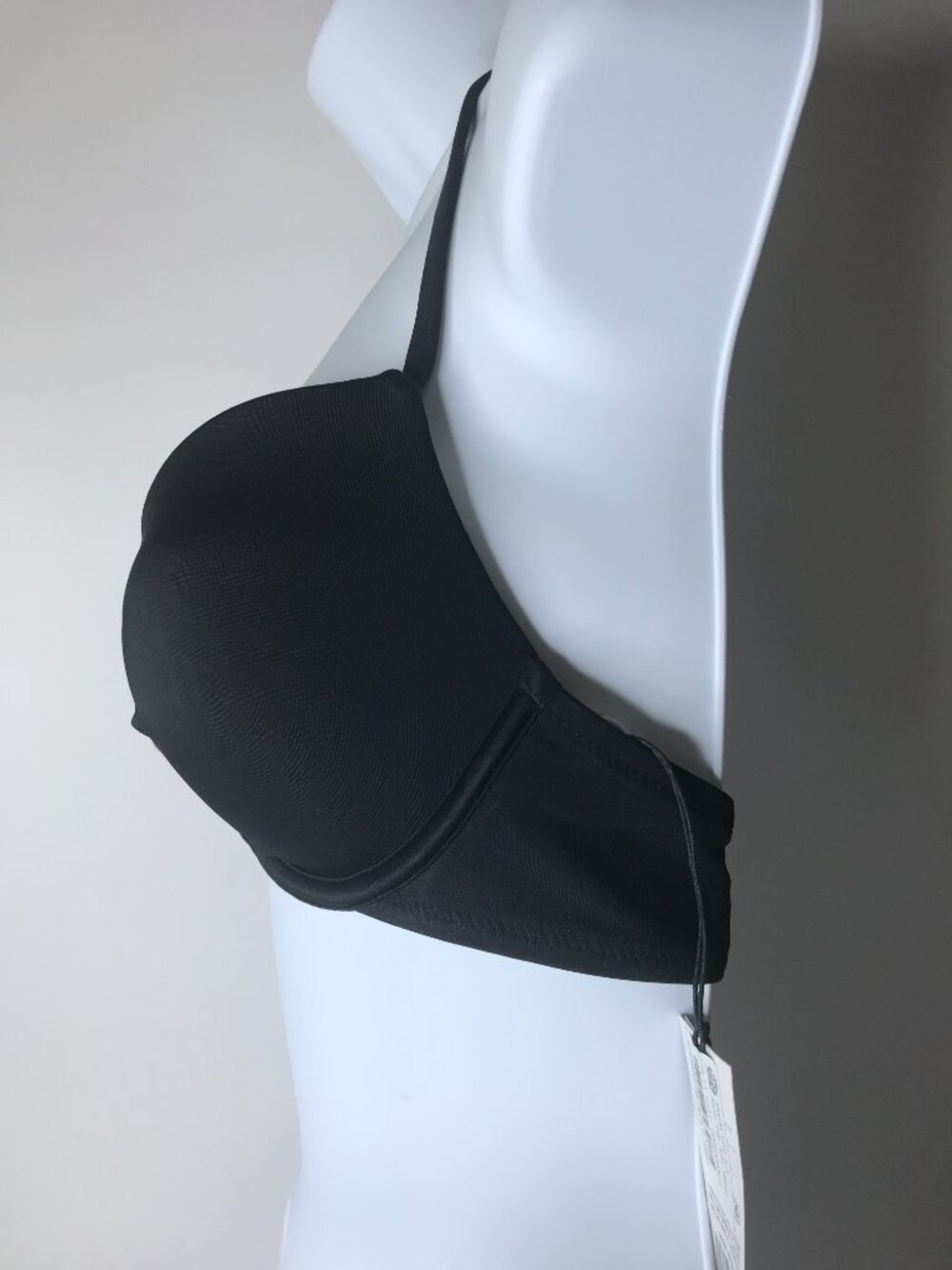 Women's Shade & Shore Wired Halter Push Up Bikini Top Black Size: S 34C - Picture 2 of 9